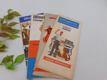 Lot of Vintage Exxon and State Travel Maps