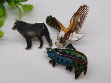 Mixed Enamel Pins Wildlife