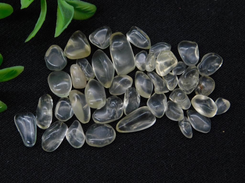 Lot of Lemon Quartz Tumbled Stones, 12 Grams: Lot of Lemon Quartz Tumbled Stones, 12 Grams