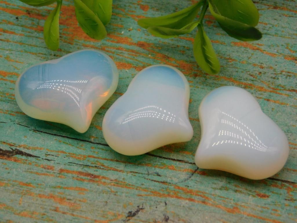 OPALITE HEARTS ROCK STONE LAPIDARY SPECIMEN: OPALITE HEARTS ROCK STONE LAPIDARY SPECIMEN