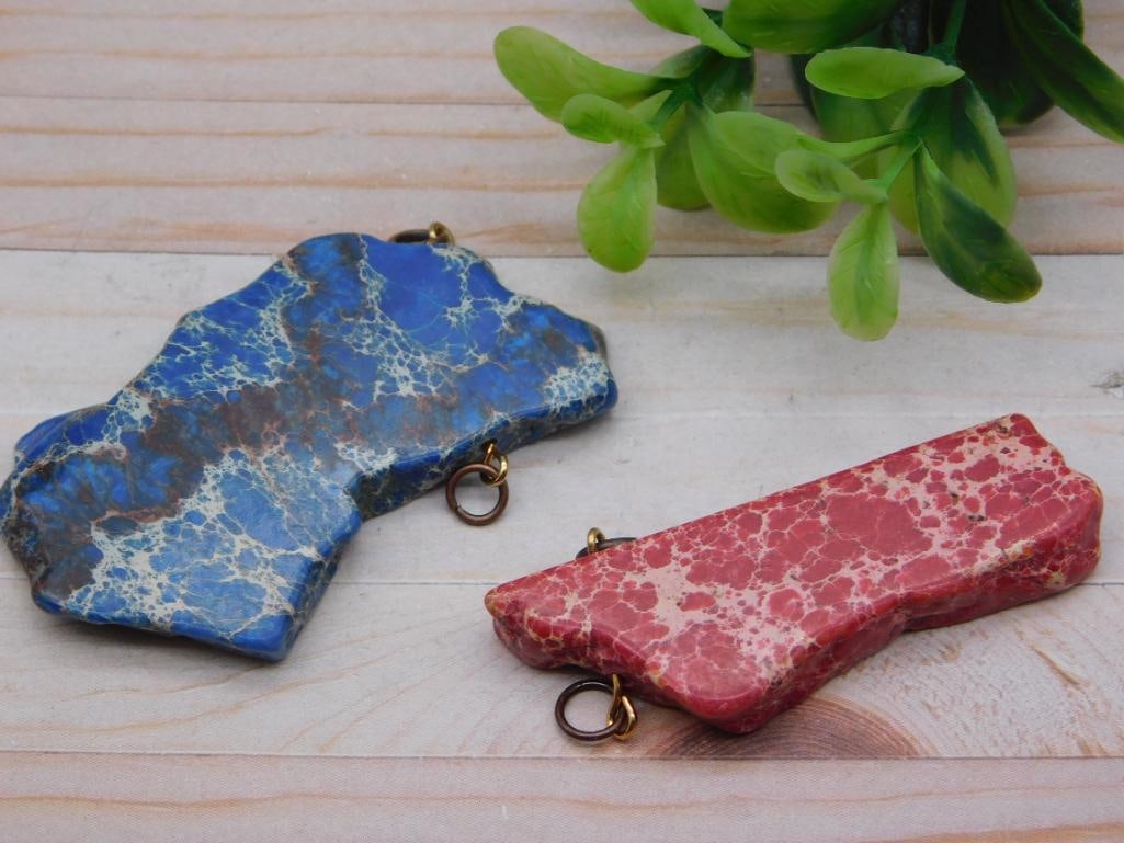 IMPRESSION JASPER PENDANTS ROCK STONE LAPIDARY SPECIMEN: IMPRESSION JASPER PENDANTS ROCK STONE LAPIDARY SPECIMEN
