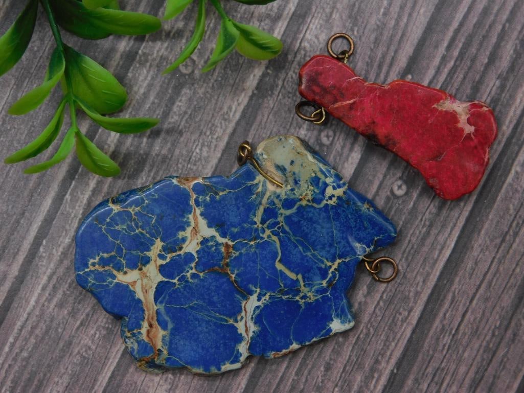 IMPRESSION JASPER PENDANTS ROCK STONE LAPIDARY SPECIMEN: IMPRESSION JASPER PENDANTS ROCK STONE LAPIDARY SPECIMEN