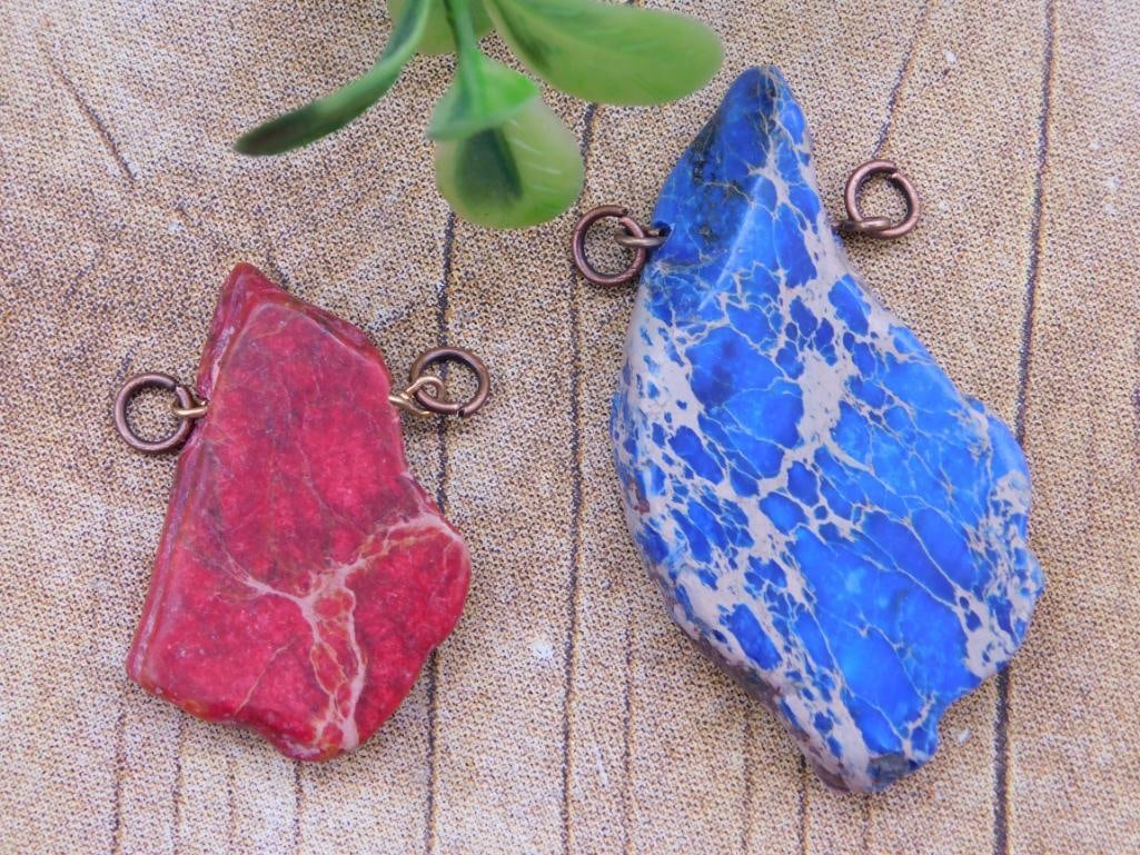 IMPRESSION JASPER PENDANTS ROCK STONE LAPIDARY SPECIMEN: IMPRESSION JASPER PENDANTS ROCK STONE LAPIDARY SPECIMEN