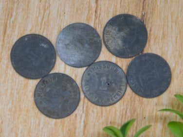 MISSOURI SALES TAX RECEIPT COIN VINTAGE ANTIQUE