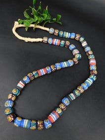 AFRICAN TRADE BEADS ROCK STONE LAPIDARY SPECIMEN