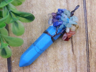 MIXED STONE PENDANT ROCK STONE LAPIDARY SPECIMEN