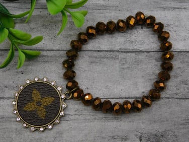 UPCYCLED LOUIS VUITTON BRACELET ROCK STONE LAPIDARY SPECIMEN