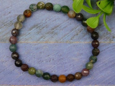 Multi-Color Beaded Stretch Bracelet ROCK STONE LAPIDARY SPECIMEN