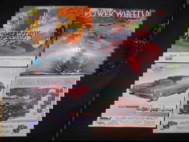 Four Vintage Car-Themed Calendars