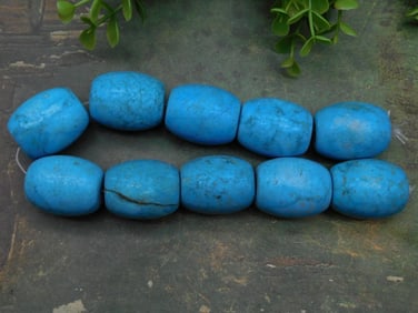 Strand of Large Blue Stone Beads for Jewelry Making Rock Stone Lapidary Specimen
