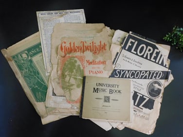 Mixed Antique Music Books Vintage Ephemera