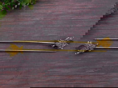 Stone Hair Pins Rock Stone Lapidary Specimen