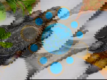 Pendant with Blue Stones ROCK STONE LAPIDARY SPECIMEN