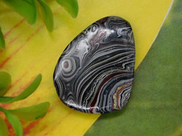 Fordite Motor City Agate with Multicolored Swirl Patterns