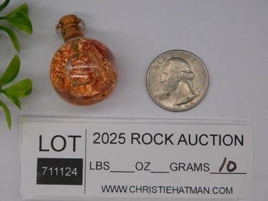 Glass Bottle With Gold-Colored Foil Accents