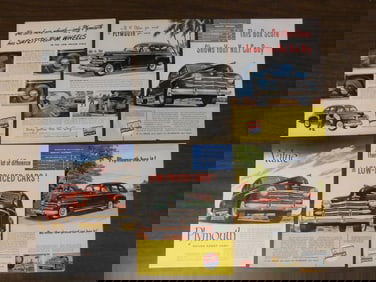 Plymouth Advertising Automobilia Inserts Vintage Antique Ephemera