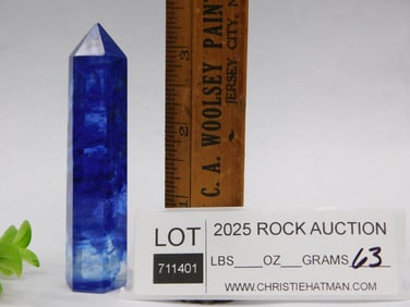 Blue Quartz Tower Obelisk Rock Stone Lapidary Specimen