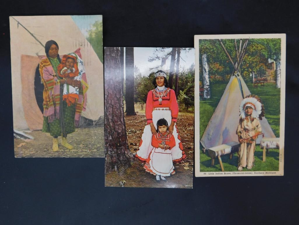 Vintage Native American Indian Postcards Ephemera: Vintage Native American Indian Postcards Ephemera