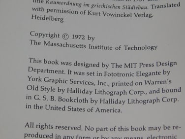 Architectural Space in Ancient Greece Book by Doxiades