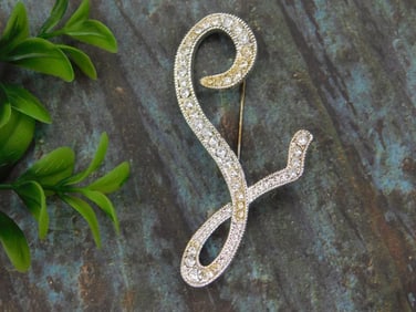 Rhinestone Encrusted Decorative Brooch