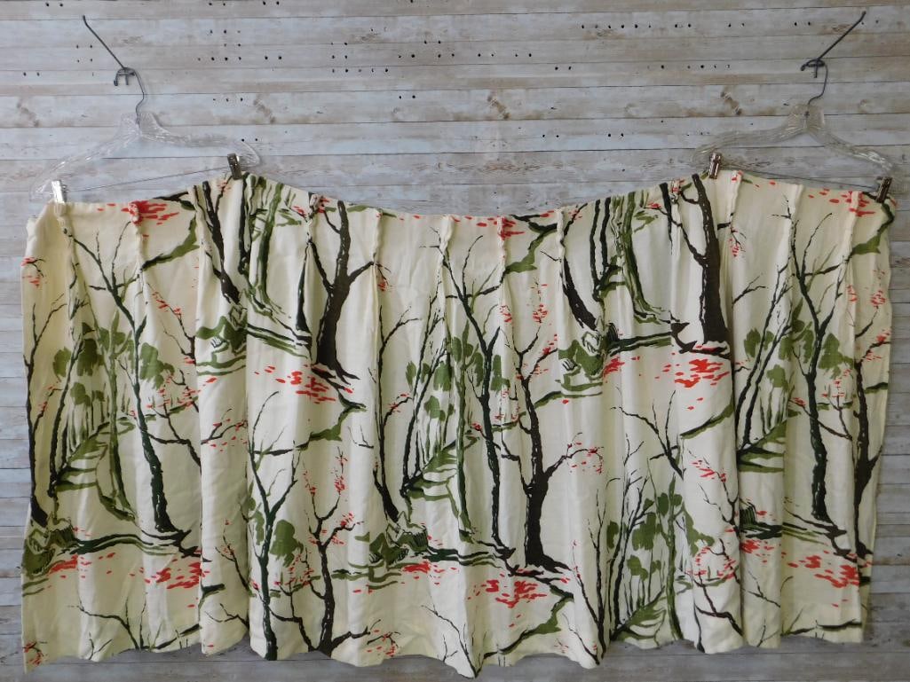 8-Foot Bark Cloth Fabric with Nature Print: 8-Foot Bark Cloth Fabric with Nature Print