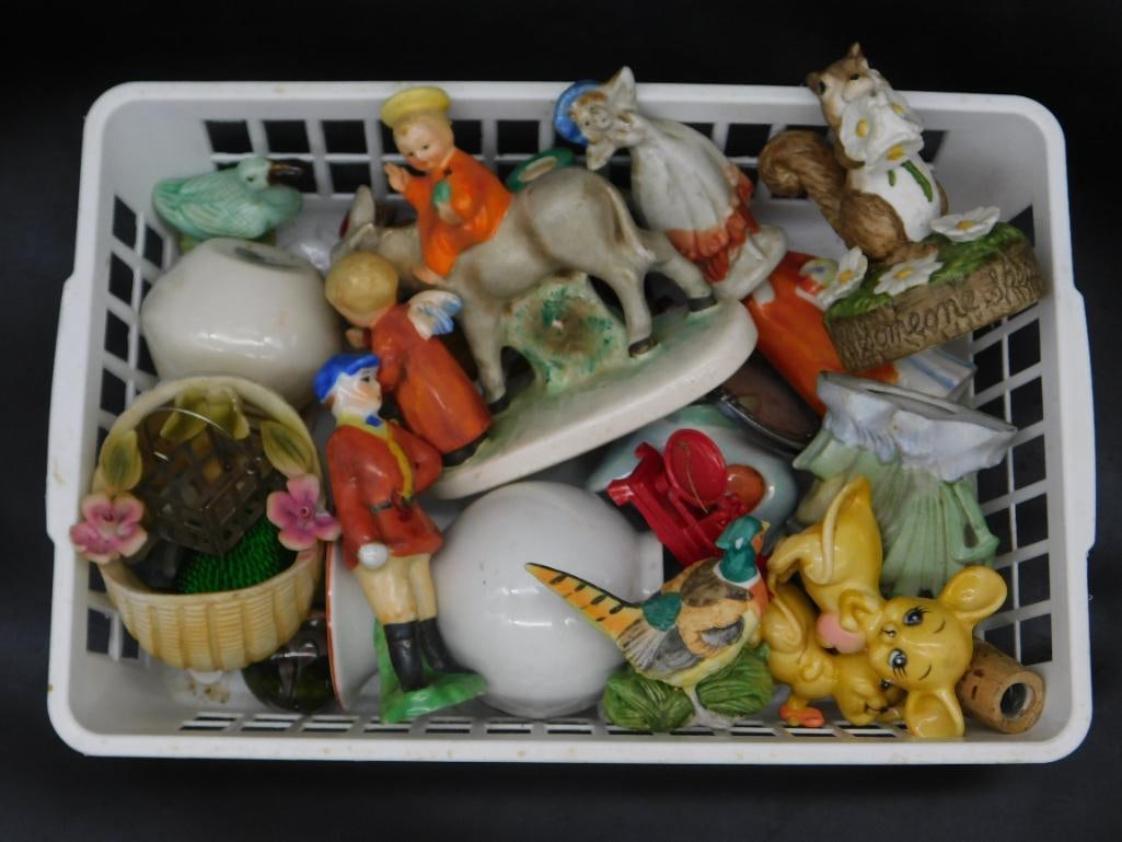 BULK LOT OF MINIATURE FIGURINES VINTAGE ANTIQUE: BULK LOT OF MINIATURE FIGURINES VINTAGE ANTIQUE