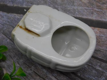 VINTAGE MILK GLASS BIRD CAGE FEEDER