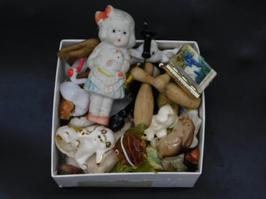 BULK LOT OF MINIATURE FIGURINES VINTAGE ANTIQUE