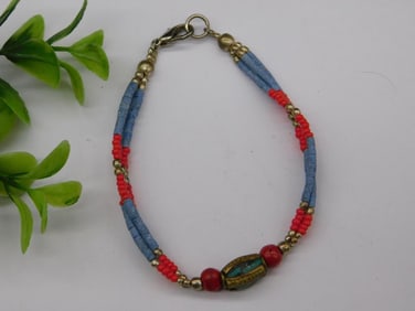 MIXED STONE BRACELET ROCK STONE LAPIDARY SPECIMEN