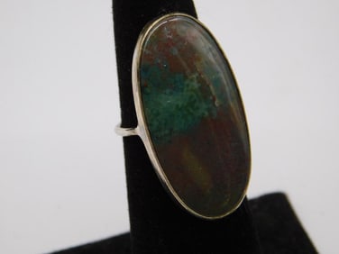SIZE 6.5 CHRYSOCOLLA RING ROCK STONE LAPIDARY SPECIMEN