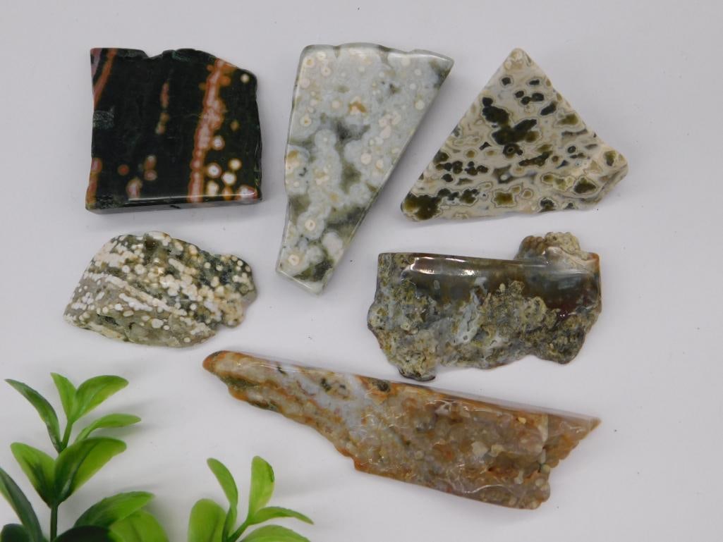 OCEAN JASPER PIECES ROCK STONE LAPIDARY SPECIMEN: OCEAN JASPER PIECES ROCK STONE LAPIDARY SPECIMEN