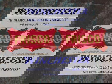 WINCHESTER AND FRISCO VINTAGE ADVERTISING STICKERS