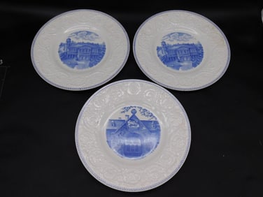 WEDGWOOD CERAMIC PLATES ST MARKS SCHOOL VINTAGE ANTIQUE