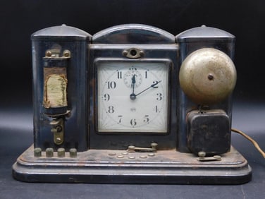 RARE 1910 DARCHE ELECTRIC SHOCK THERAPY MEDICAL ALARM CLOCK VINTAGE ANTIQUE