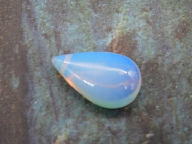 TEARDROP OPALITE CABOCHON  ROCK STONE LAPIDARY SPECIMEN