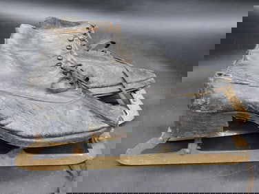 BARNEY & BERRY SPRINGFIELD ICE SKATES VINTAGE ANTIQUE