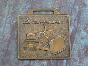 VINTAGE ALLIS-CHALMERS DOZER WATCH FOB