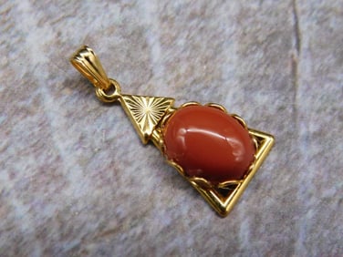 CARNELIAN PENDANT ROCK STONE LAPIDARY SPECIMEN