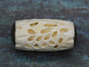 CARVED PUZZLE BEAD VINTAGE ANTIQUE