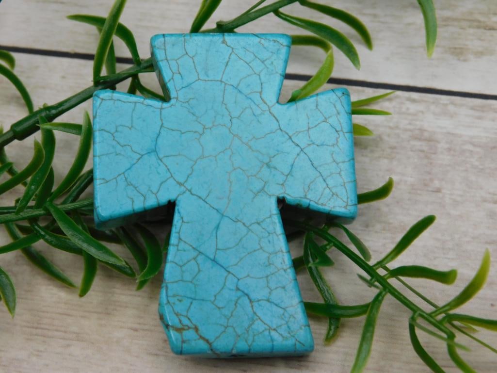 TURQUENITE CROSS ROCK STONE LAPIDARY SPECIMEN: TURQUENITE CROSS ROCK STONE LAPIDARY SPECIMEN
