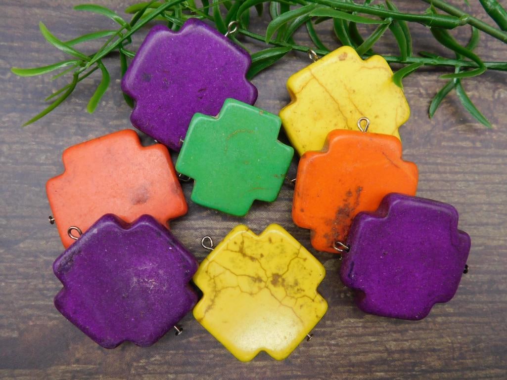 STONE CROSS PENDANTS ROCK STONE LAPIDARY SPECIMEN: STONE CROSS PENDANTS ROCK STONE LAPIDARY SPECIMEN