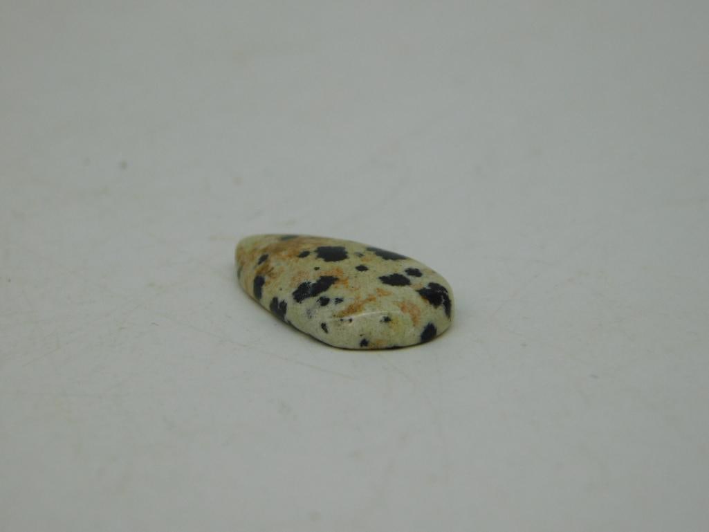 DALMATION JASPER CABOCHON ROCK STONE LAPIDARY SPECIMEN: DALMATION JASPER CABOCHON ROCK STONE LAPIDARY SPECIMEN