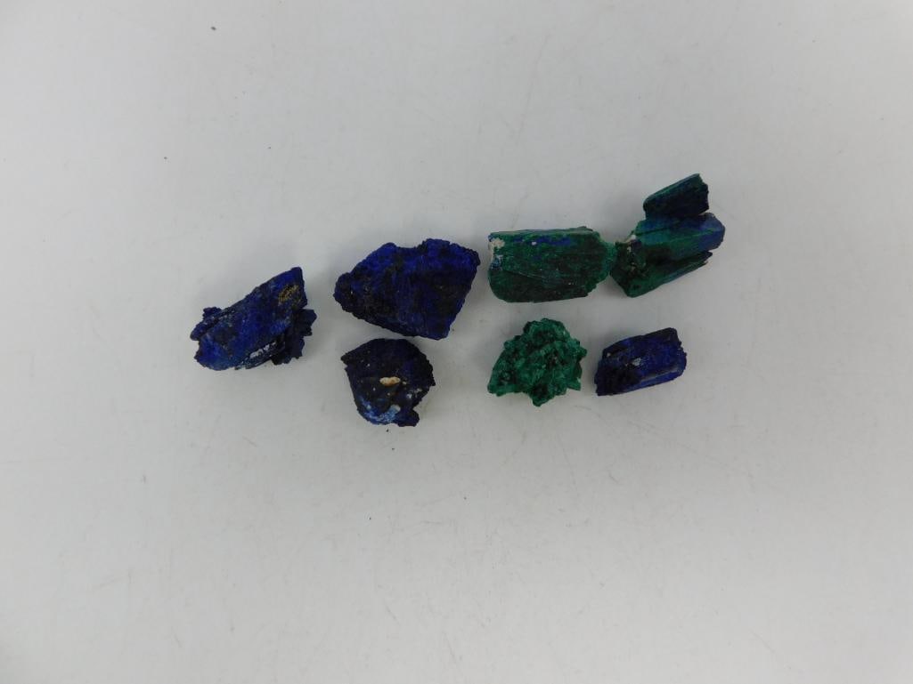 AZURITE MALACHITE PIECES ROCK STONE LAPIDARY SPECIMEN: AZURITE MALACHITE PIECES ROCK STONE LAPIDARY SPECIMEN