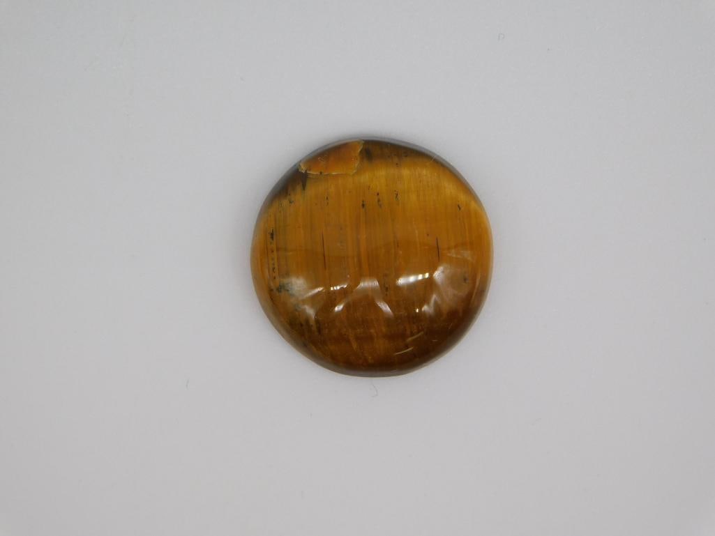 TIGERS EYE CABOCHON ROCK STONE LAPIDARY SPECIMEN: TIGERS EYE CABOCHON ROCK STONE LAPIDARY SPECIMEN