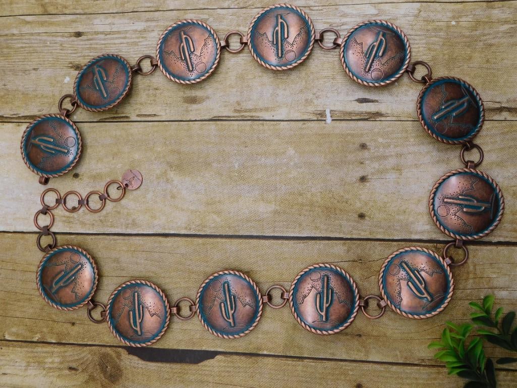 CACTUS CONCHO BELT: CACTUS CONCHO BELT