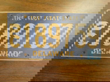 Vintage Antique License Plate US Delaware Collectible 236