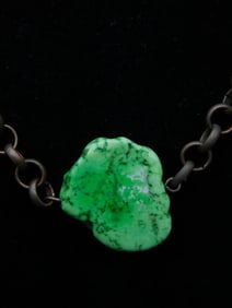 GENUINE STONE PENDANT ON CHAIN NECKLACE ROCK STONE LAPIDARY SPECIMEN