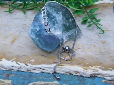 GENUINE STONE ADJUSTABLE BRACELET ROCK STONE LAPIDARY SPECIMEN