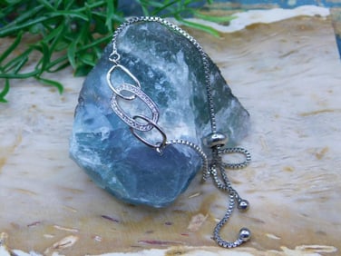 GENUINE STONE ADJUSTABLE BRACELET ROCK STONE LAPIDARY SPECIMEN