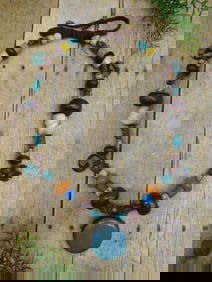 AFRICAN TRADE BEADS ROCK STONE LAPIDARY SPECIMEN